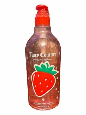 NWT Juicy Couture Strawberry Cream Body Wash Large 33.8 oz Pump Bottle